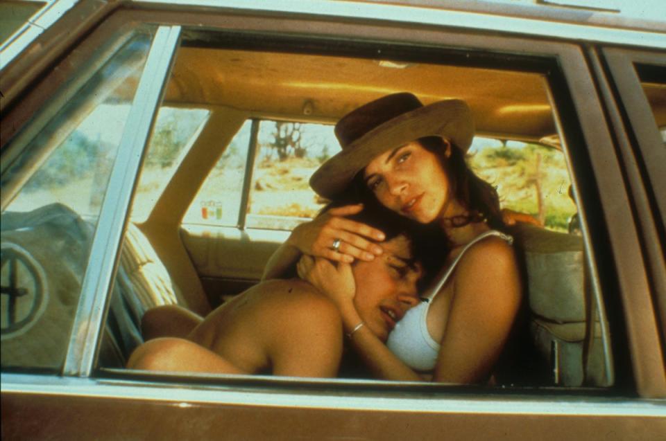 Gael Garcia Bernal and Maribel Verdu in ‘Y tu mamá también’ (Moviestore/Shutterstock)