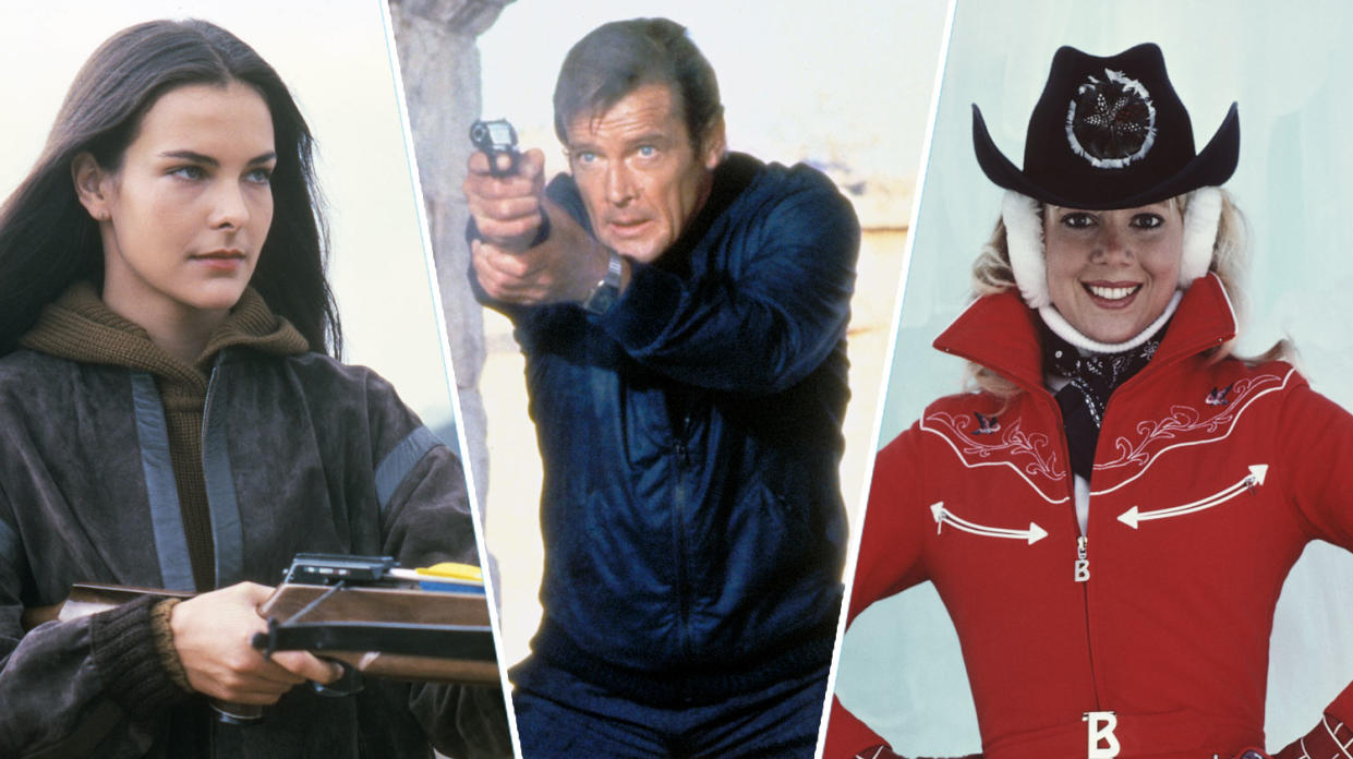Carole Bouquet, Roger Moore, Lynn-Holly Johnson in For Your Eyes Only (Getty Images)