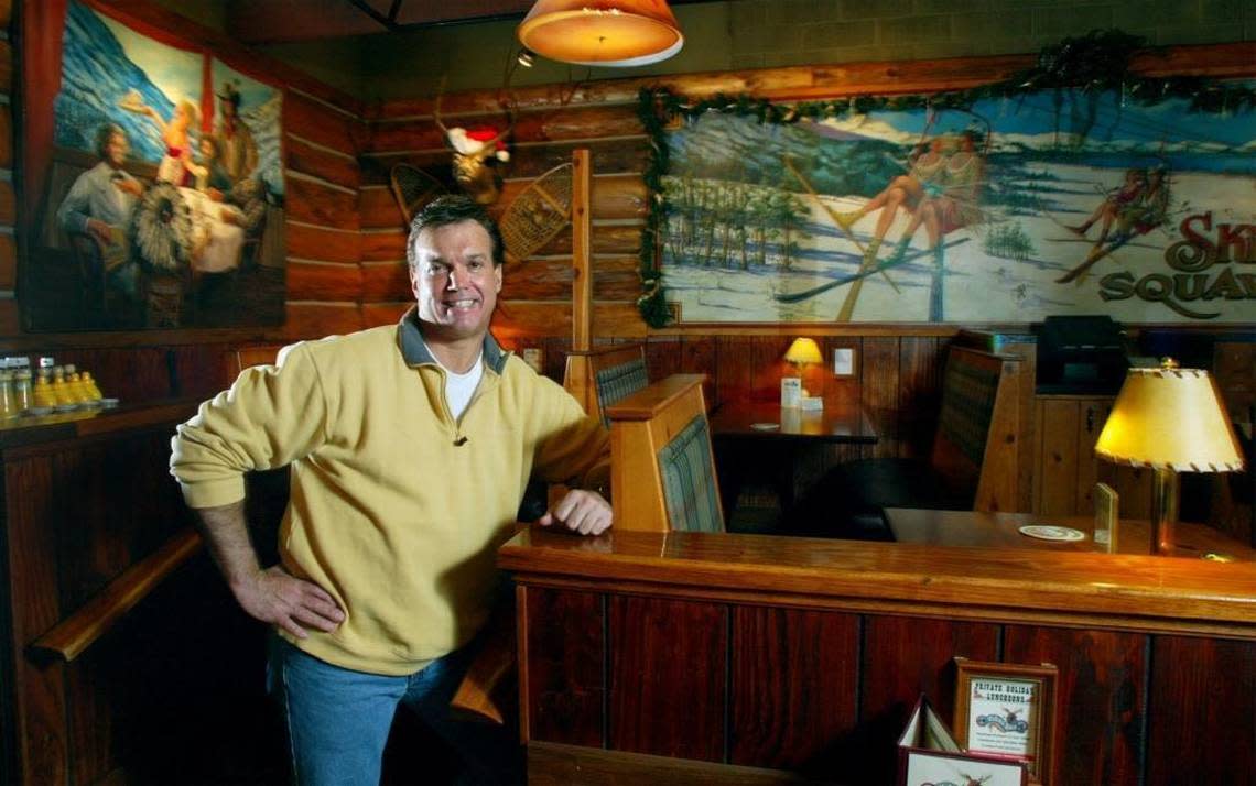 Tahoe Joe’s founder David Fansler is pictured in one of the restaurants he opened and later sold, in this picture from 2002. The original Tahoe Joe’s restaurant on Shaw Avenue has closed.