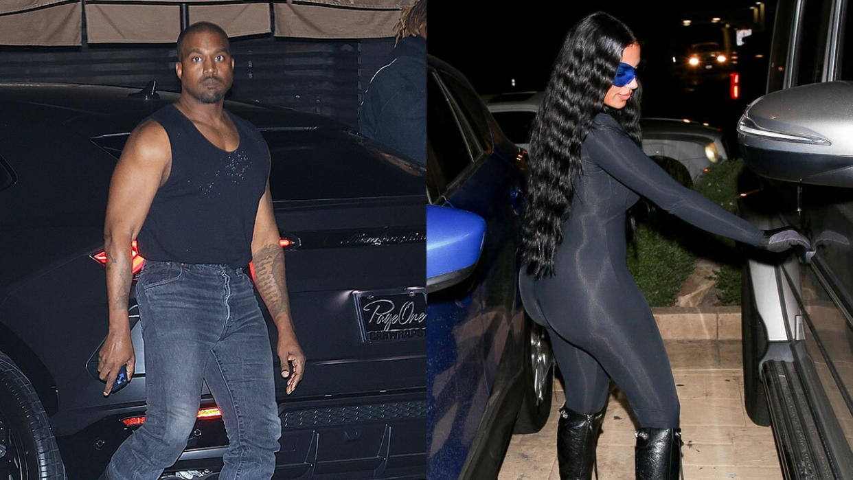 Kanye West invites Kim Kardashian look-alike Chaney Jones out in L.A. (Photos: Backgrid)