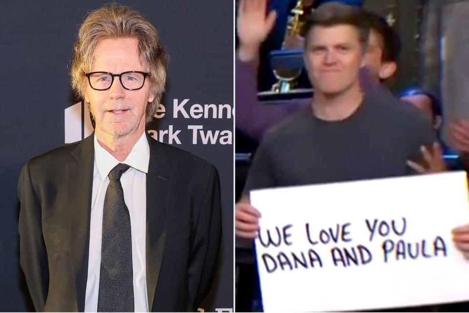 <p>Paul Morigi/Getty Images</p> Dana Carvey; Colin Jost