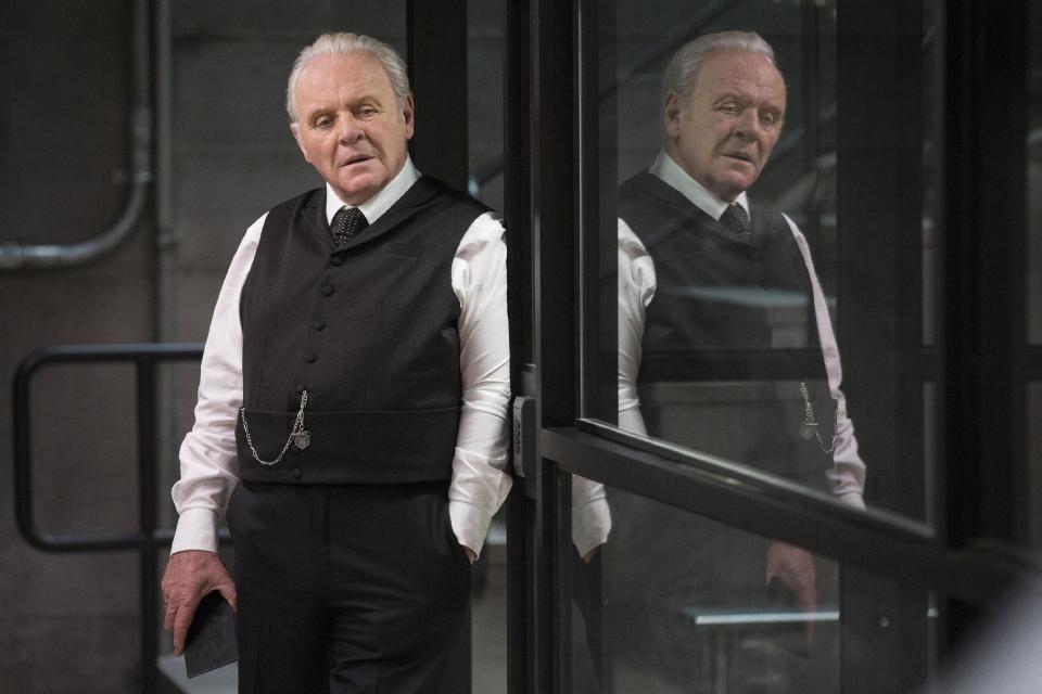 This image released by HBO shows Anthony Hopkins in a scene from, "Westworld." The series was nominated for a Golden Globe award for best TV drama on Monday, Dec. 12, 2016. The 74th Golden Globe Awards ceremony will be broadcast on Jan. 8, on NBC. (John P. Johnson/HBO via AP)