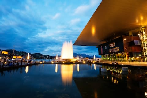 The arts centre on Lake Lucerne - Credit: getty