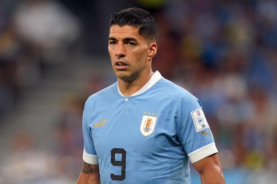 Luis Suarez in action for Uruguay (Mike Egerton/PA). (PA Wire)