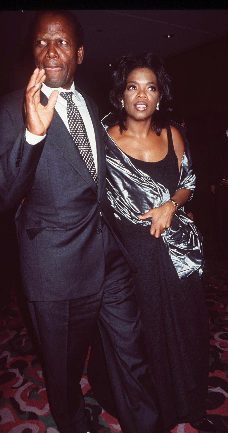 Sidney Poitier and Oprah Winfrey