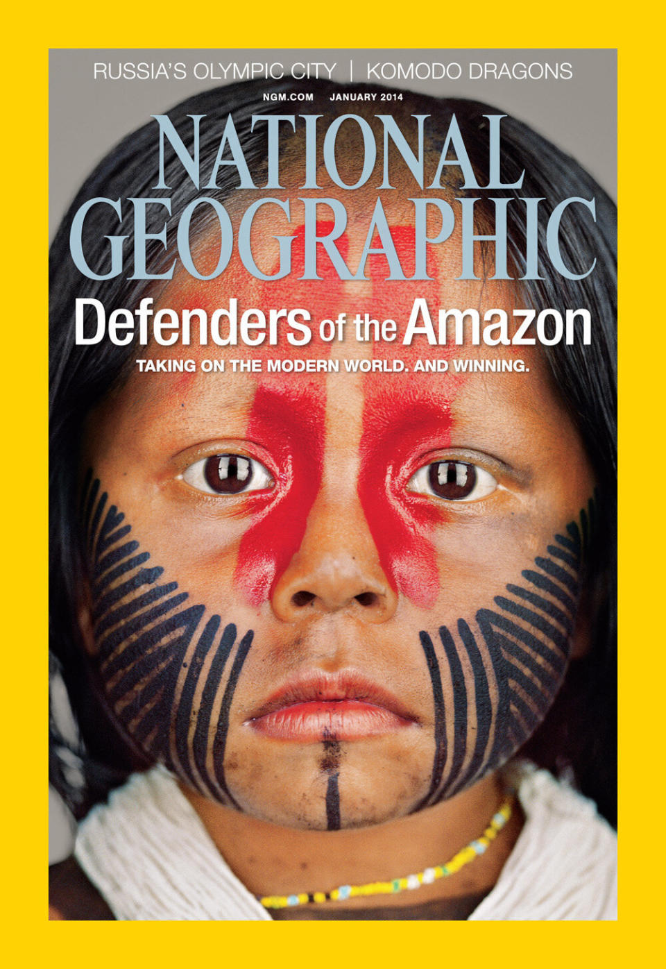 National Geographic magazine's January cover.