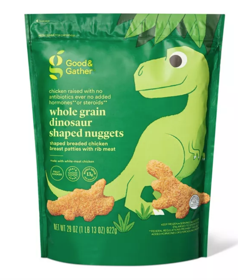 33) Good & Gather Whole Grain Dinosaur Shaped Nuggets