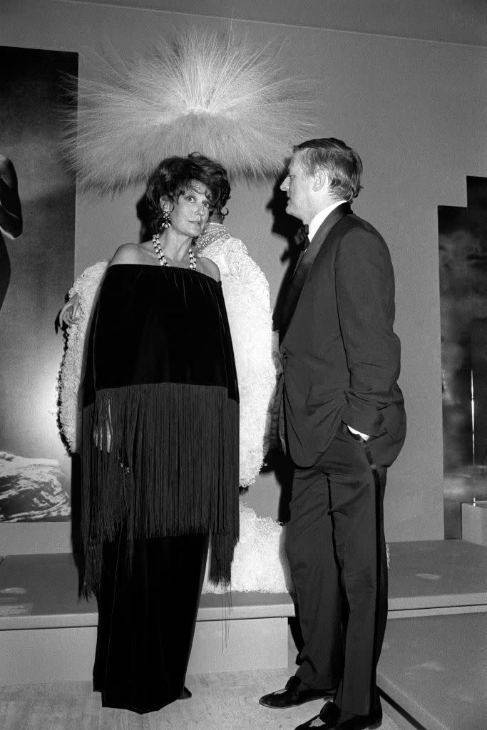 Pat and William F. Buckley attend the Costume Institute's "American Women of Style" exhibition and gala at the Metropolitan Museum of Art on December 10, 1975.