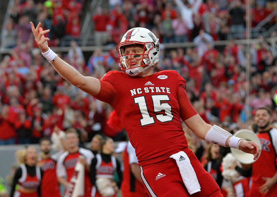 NC State’s Ryan Finley is one of the ACC’s more seasoned quarterbacks. (Getty images)