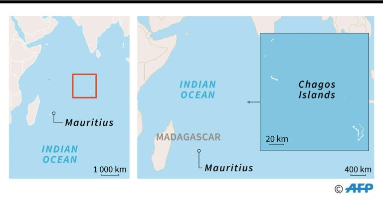 Map locating the Chagos Islands