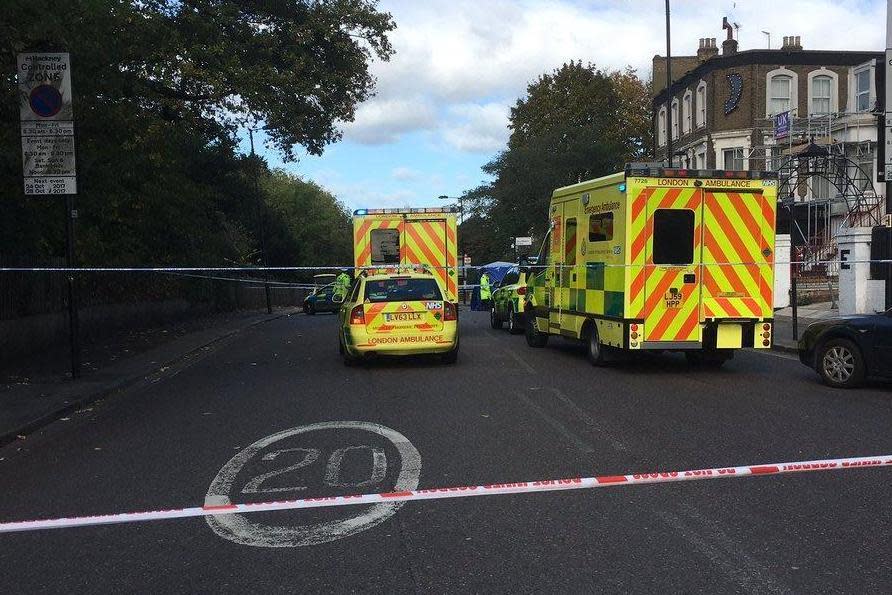 Fatal crash: The man was pronounced dead at the scene: @DominicBrowne1/Twitter