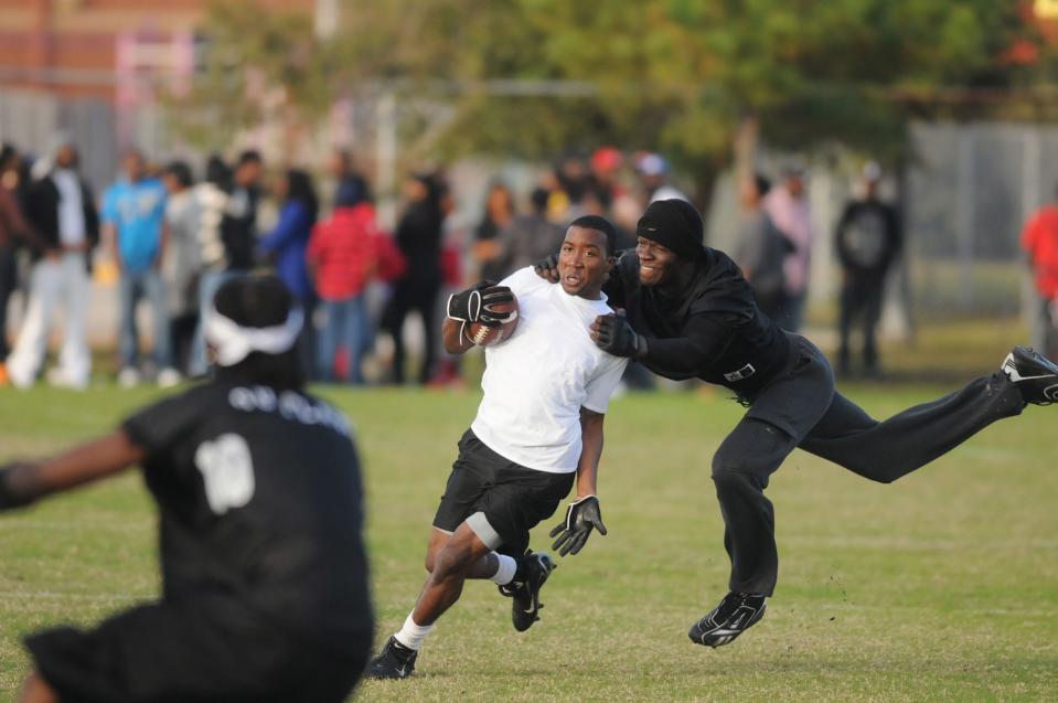 The Jervay Bulldogs played the Eastside Soljas during the annual William Murphy Turkey Bowl at Williston Middle School in 2009.