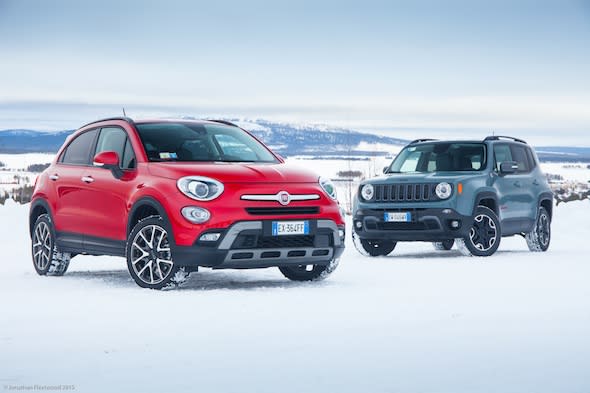 Fiat and Jeep in the snow