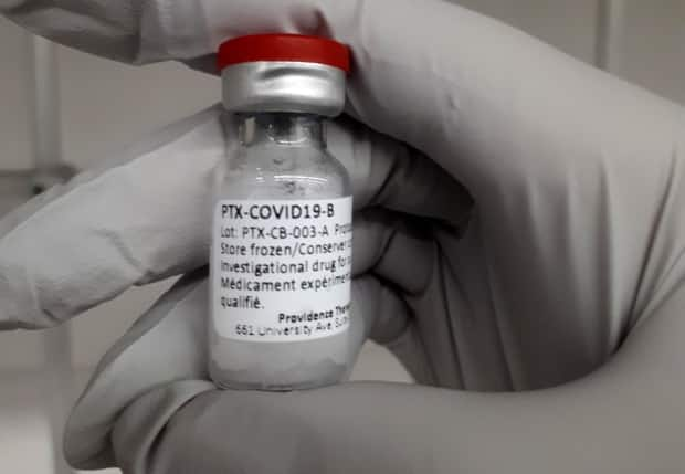 A vial is shown in this undated handout image provided by Providence Therapeutics.