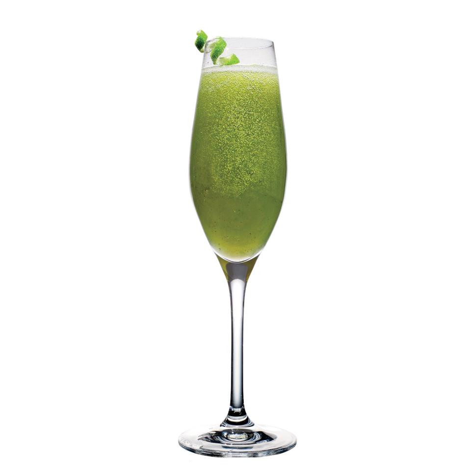 Sparkling Matcha Mint Cocktail