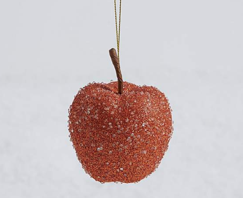 <p><a rel="nofollow noopener" href="https://www.dunelm.com/product/glitter-apple-hanging-tree-decoration-1000125166" target="_blank" data-ylk="slk:BUY NOW;elm:context_link;itc:0;sec:content-canvas" class="link ">BUY NOW</a></p><p><strong>Glitter Apple Hanging Tree Decoration, £1.50, Dunelm</strong></p>