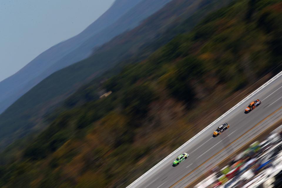 Carl Edwards, Kyle Busch and Matt Kenseth played it safe at Talladega. (Getty)