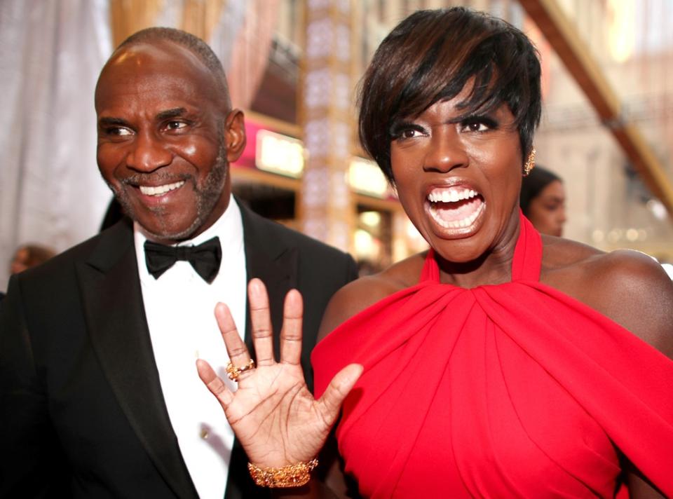 Julius Tennon, Viola Davis, 2017 Oscars, Academy Awards, Candids