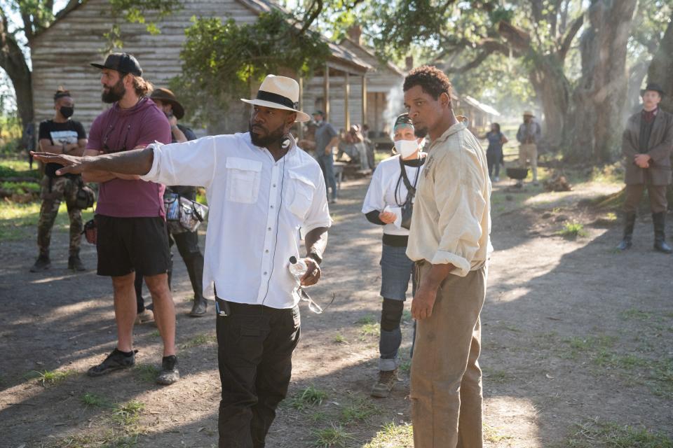 Anthony Fuqua and Will Smith in "Emancipation"