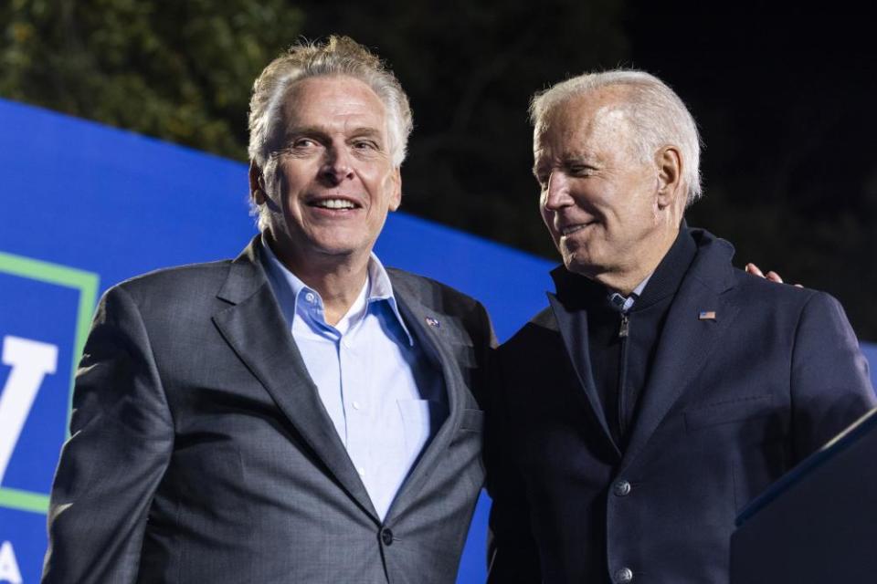 Biden with Terry McAuliffe.