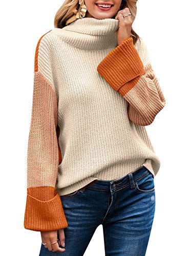 17) Women's Casual Long Sleeve Turtleneck Sweater