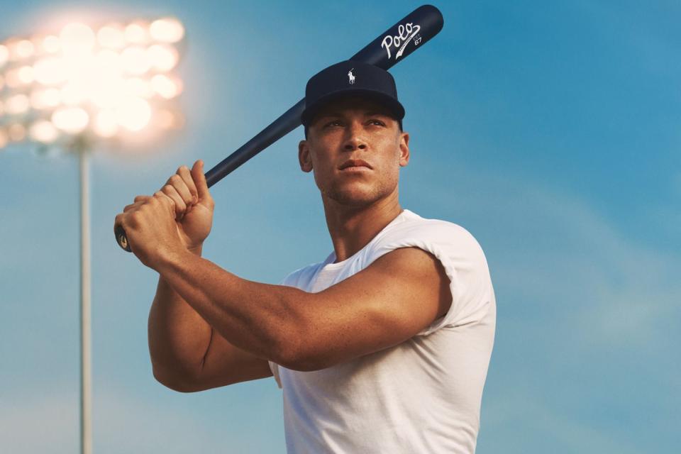 <p>Courtesy of Ralph Lauren Fragrances</p> Aaron Judge is the new face of Ralph Lauren Fragrances Polo Est. 67 Eau de Toilette “Design Your Dreams” campaign.