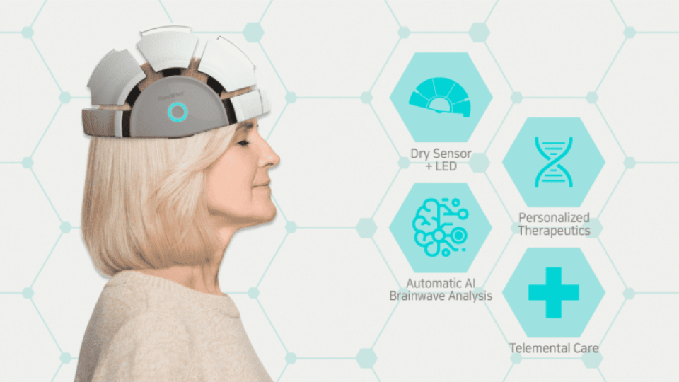 The iSyncWave helmet is a brain-mapping device to detect early signs of Alzheimer's and provide LED-light therapy for dementia, Parkinson's disease, PTSD, ADHD, depression and other neurological issues.