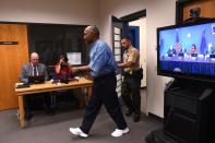 <p>O.J. Simpson arrives for his parole hearing at Lovelock Correctional Centre in Lovelock, Nevada, U.S. July 20, 2017. REUTERS/Jason Bean/POOL </p>