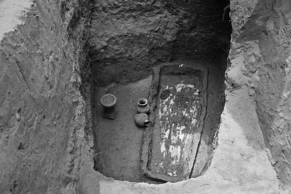 Archaeologists discovered the 1,500-year-old tomb holding the coffin and skeleton of a woman named Farong, in Datong City, China.