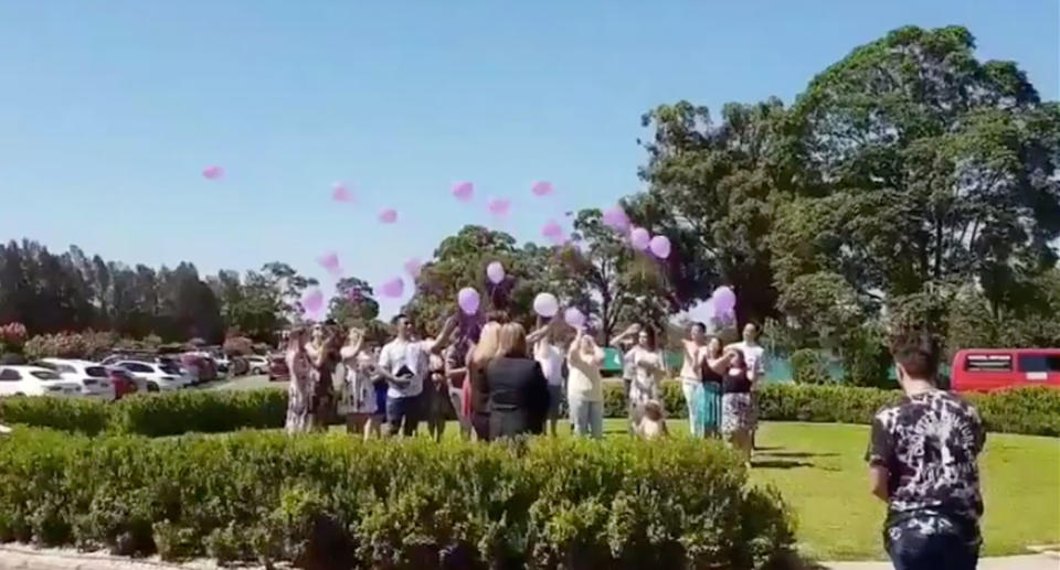 Attendees released balloons in tribute to Rawlings. (Photo: via Facebook)