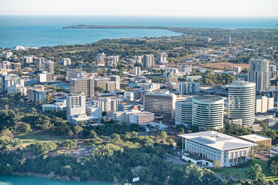 Aerial shots of Darwin city