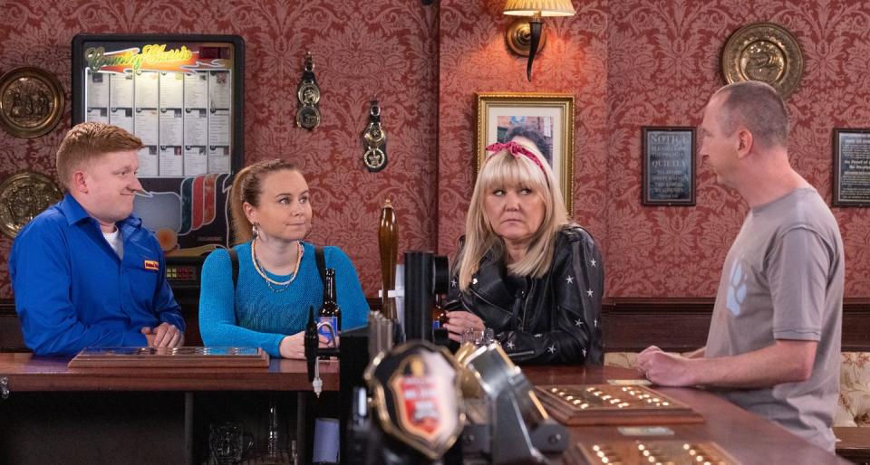 chesney brown, gemma, beth sutherland, kirk, coronation street