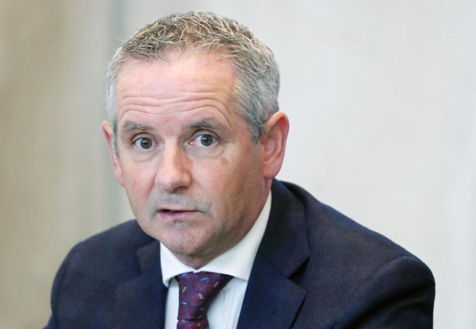 HSE director-general Paul Reid launches the HSE “Covid Tracker” contact tracing app at the Department of Health in Dublin (Niall Carson/PA) (PA Archive)