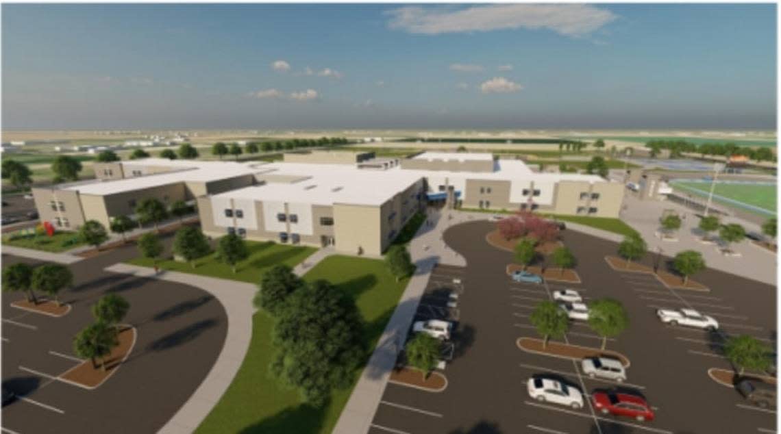 A rendering of a Cole Valley Christian School for pre-K through 12th grade in Meridian.