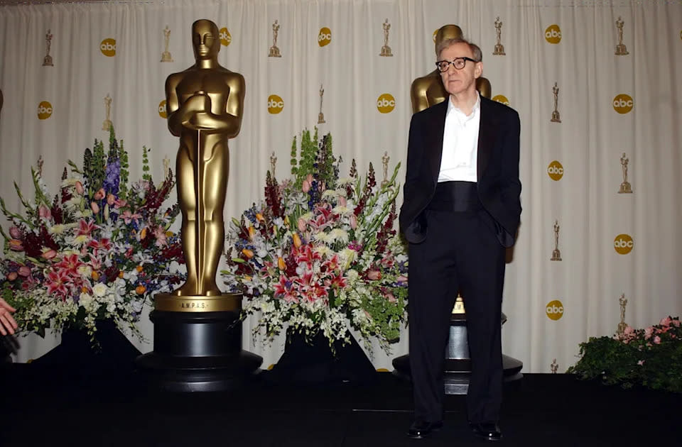 Woody Allen bei den 74. Annual Academy Awards – Presseraum im Kodak Theater in Hollywood, Kalifornien, Vereinigte Staaten: (Bild: Jeff Kravitz/FilmMagic, Inc)