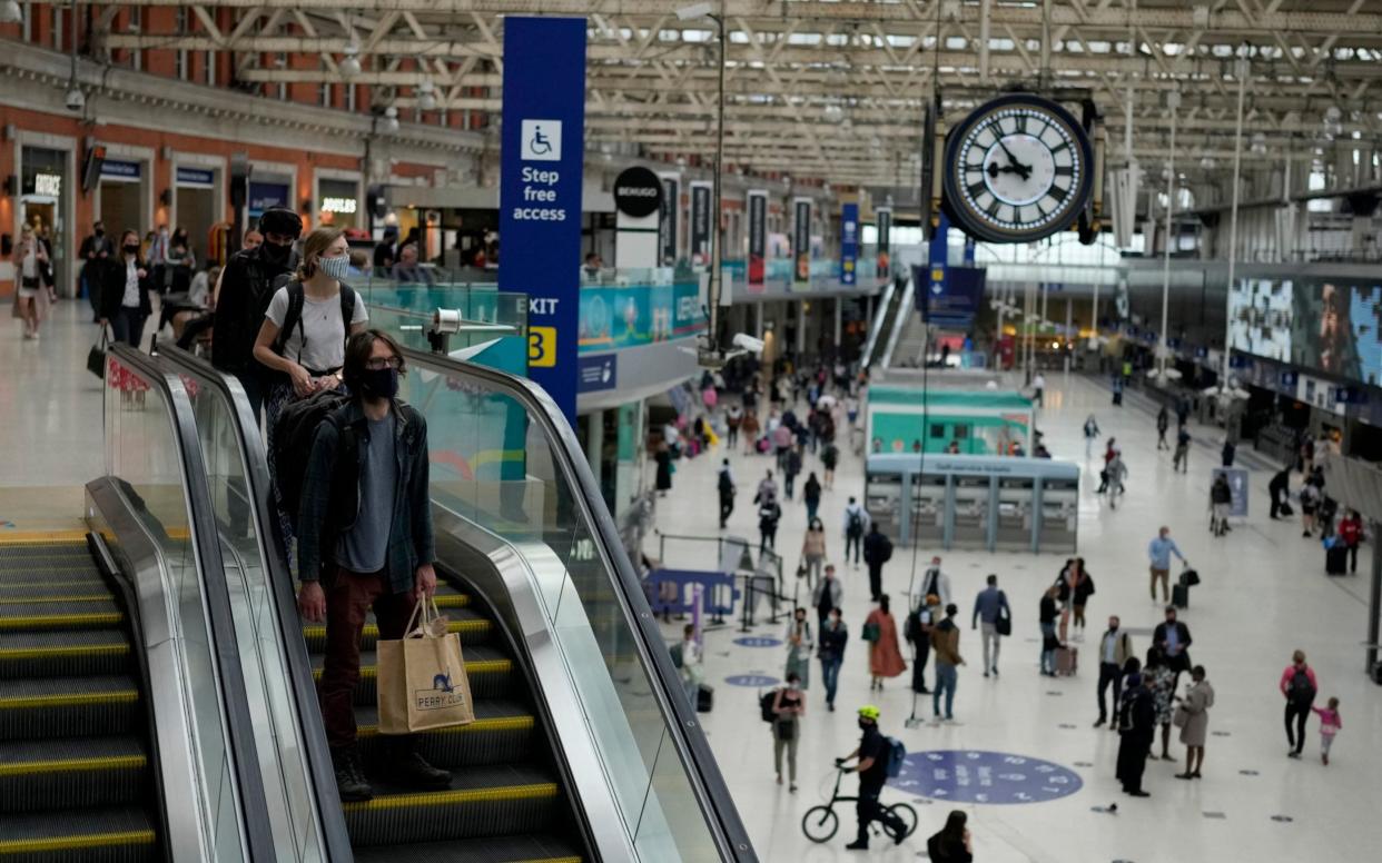 Commuters at Waterloo - AP Photo/Matt Dunham