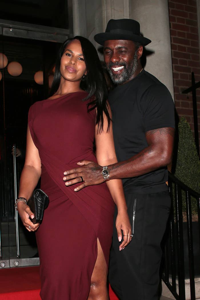 Sabrina Dhowre Elba and Idris Elba seen attending Gordon RamsayLucky Cat launch party on September 02, 2019 in London, England