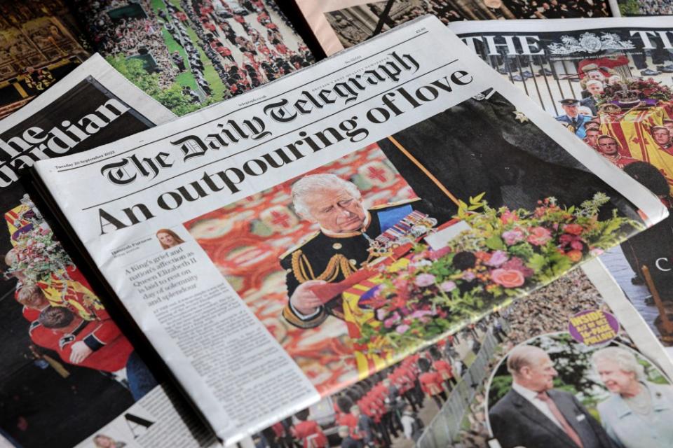 Britain is seeking to ban foreign states from controlling British newspapers like the Telegraph. Getty Images