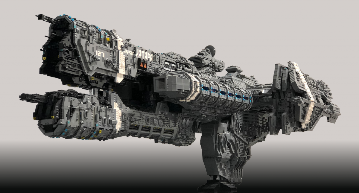 Halo fan spent 5 years building a 7-foot-long UNSC frigate out of LEGOs