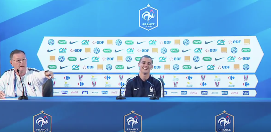 Griezmann en Rueda de Prensa / Foto: Captura de pantalla Twitter