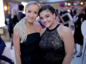 <p>Gymnasts Nastia Liukin and Laurie Hernandez attend the official viewing and after-party hosted by the Hollywood Foreign Press Association. (Photo: Greg Doherty/Getty Images) </p>