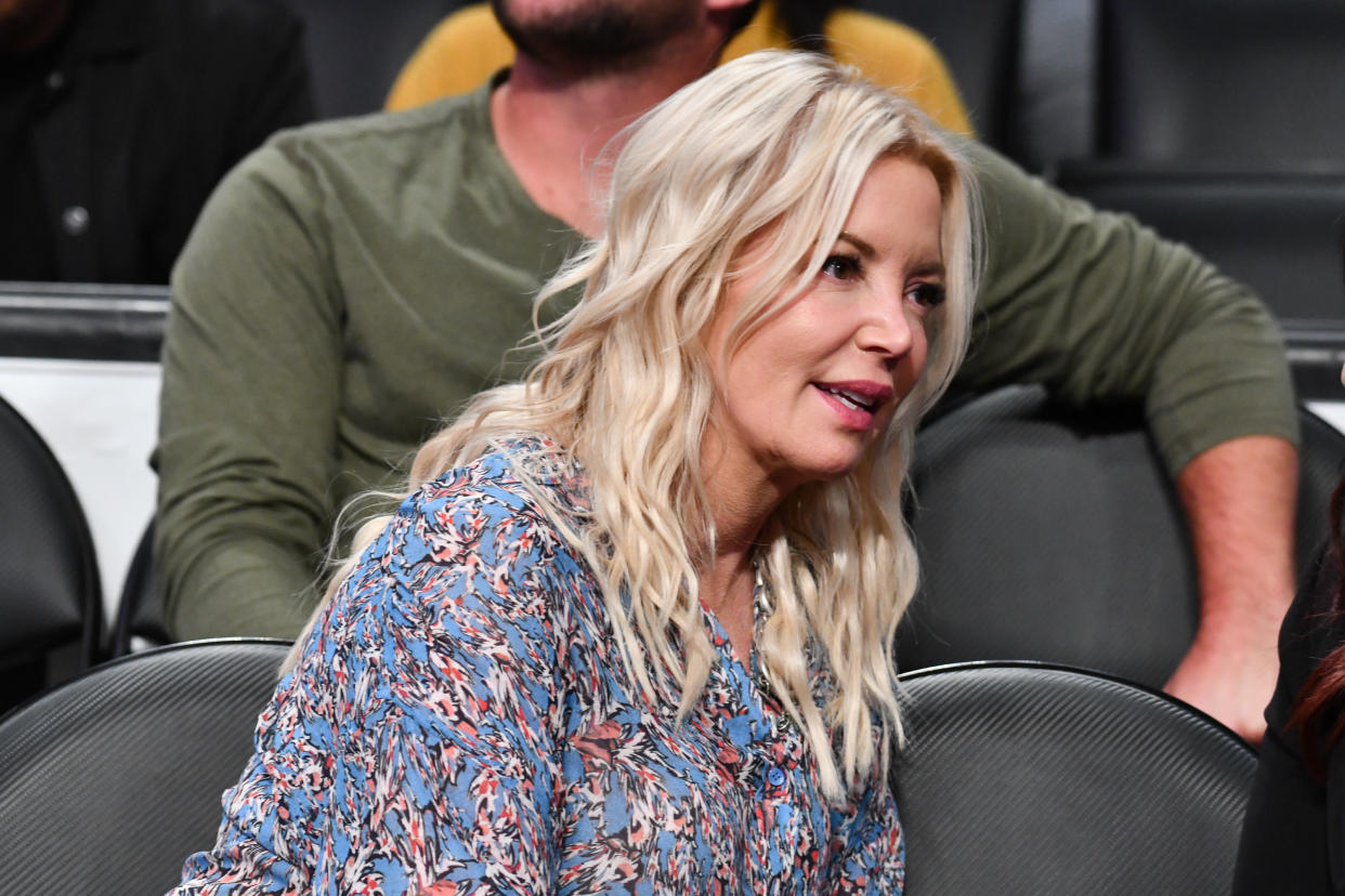 Celebrities At The Los Angeles Lakers Game