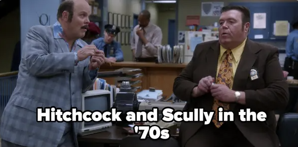 Hitchcock and Sully in the '70s looking mostly the same