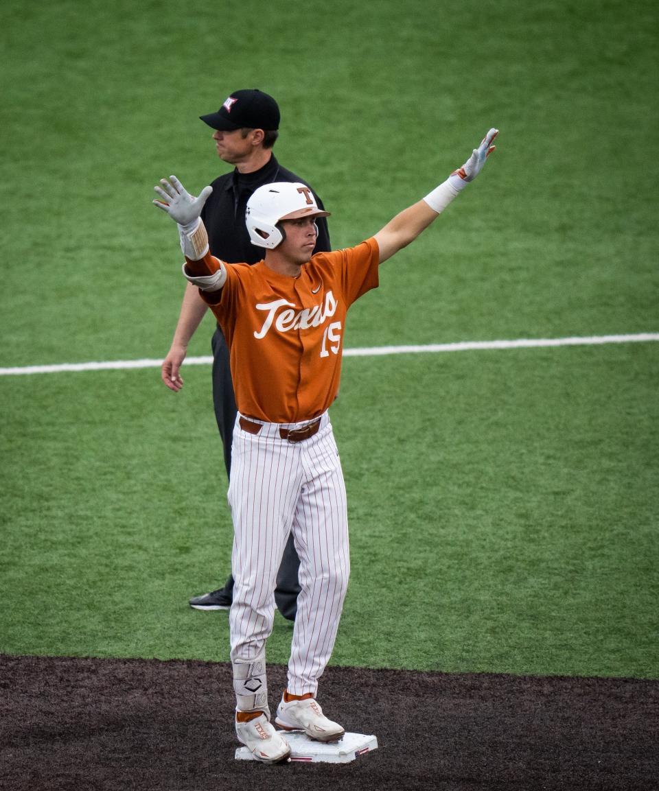 Peyton Powell is making a case for an All-Big 12 selection as the Longhorns’ top hitter and the seventh-best in the league with a .357 average going into the weekend.