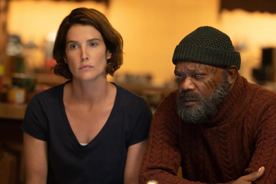 Cobie Smulders et Samuel L Jackson dans Secret Invasion.  (Marvel Studios)