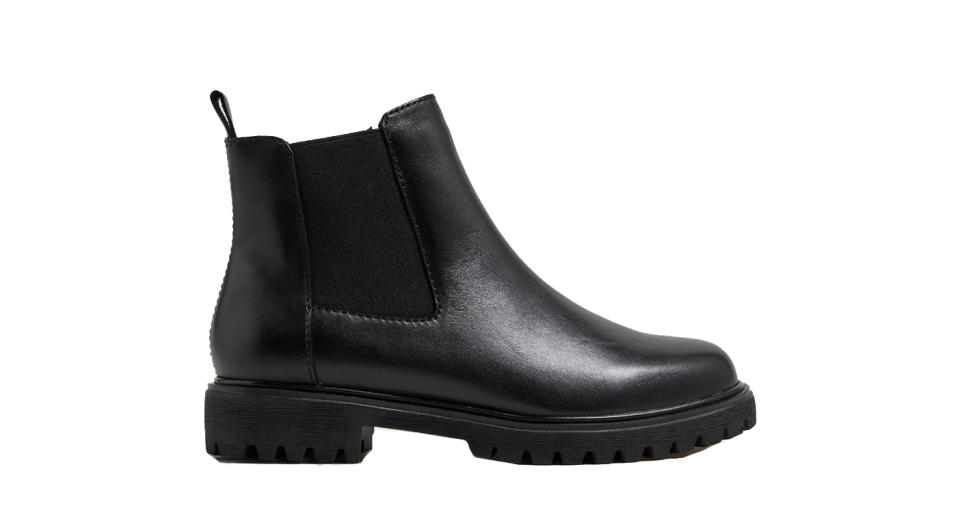 Wide Fit Leather Chelsea Ankle Boots