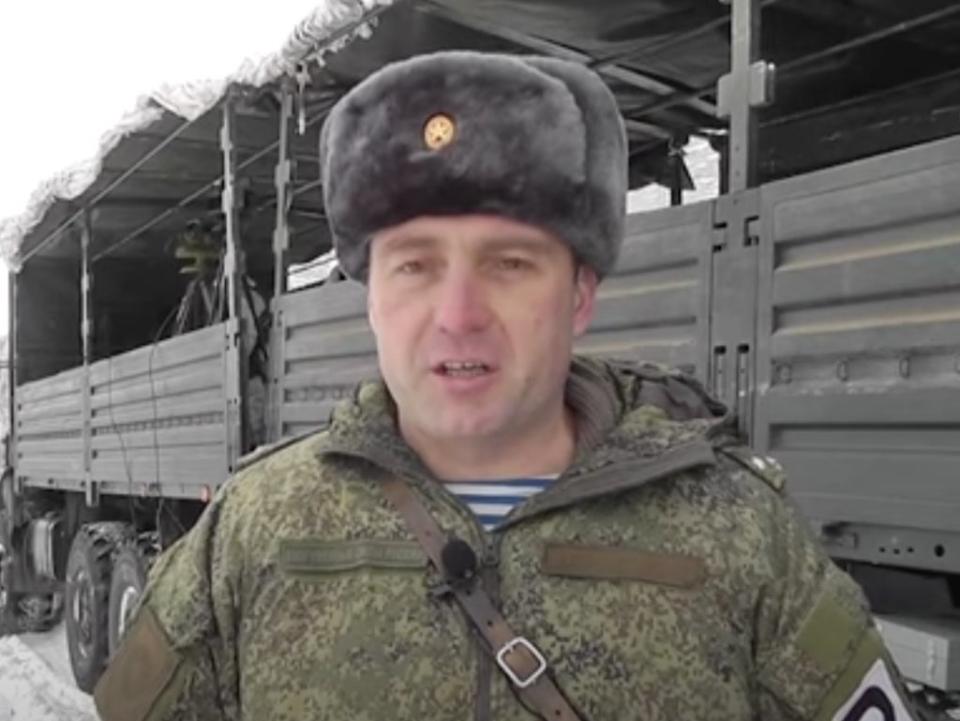 Sergei Sukharev in 2020, before he headed the paratroop regiment from 2021 (Reporter 73/YouTube)