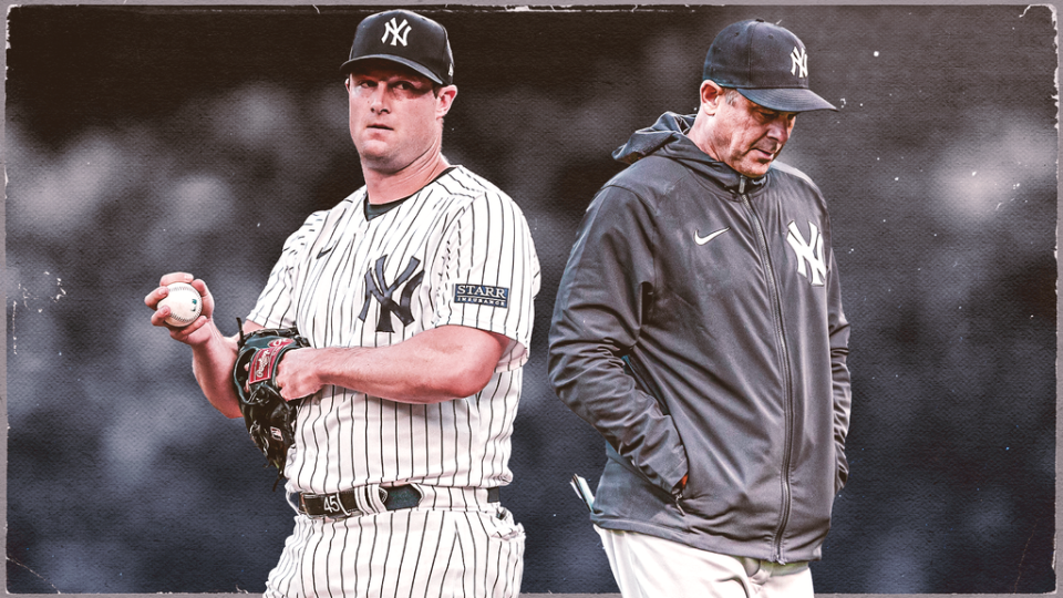 Gerrit Cole and Aaron Boone