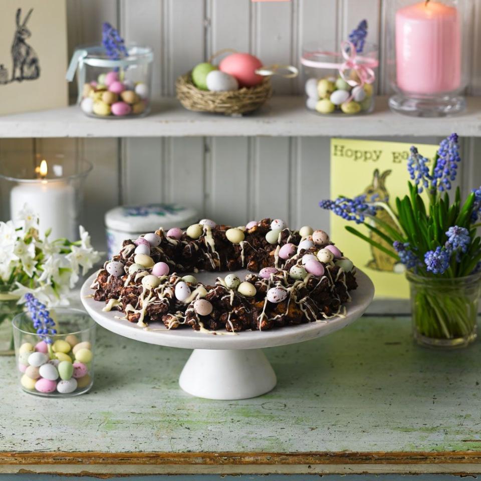 easter chocolate fridge cake