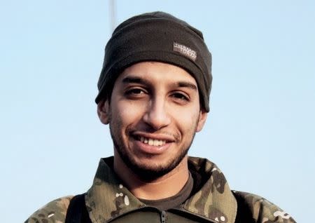 An undated photograph of a man described as Abdelhamid Abaaoud that was published in the Islamic State's online magazine Dabiq and posted on a social media website. REUTERS/Social Media Website via REUTERS